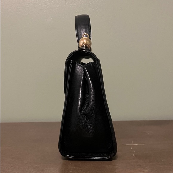 Mila Schon Black Leather Handbag - Picture 5 of 8